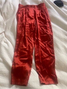 Babaton Rust-Red Satin Trousers